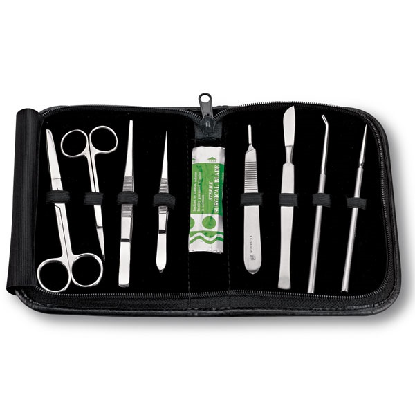 Dissection Kit For Students In Black Vinyl Case Dissecting Kits